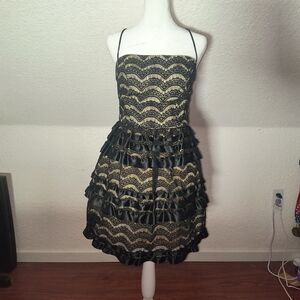 Black Lace Homecoming Dress